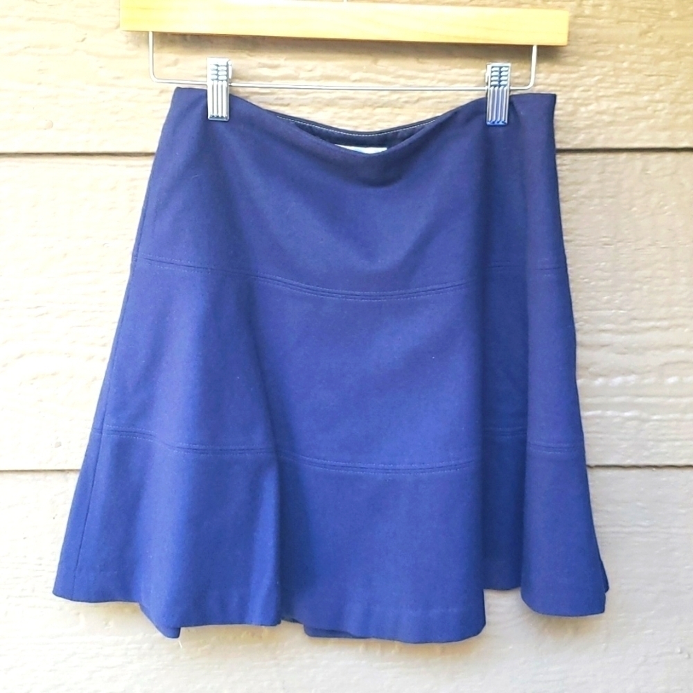 Boden Wool Navy A-line Skirt Size 4p